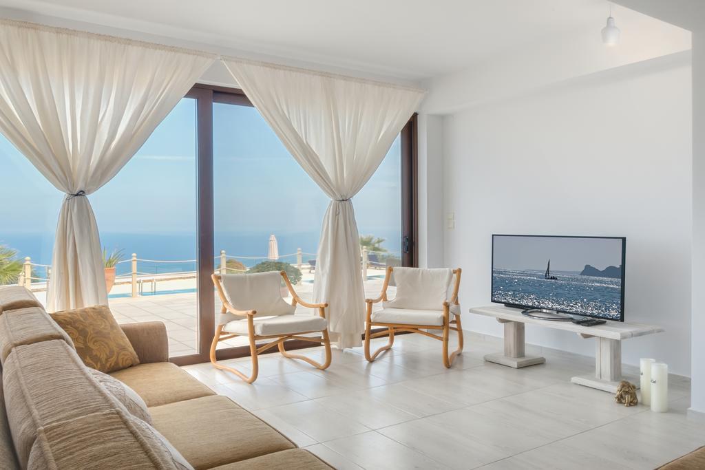 Sea Views At Villa Anemomylos With Heated Pool, Ping Pong And Tennis Agia Pelagia Rom bilde