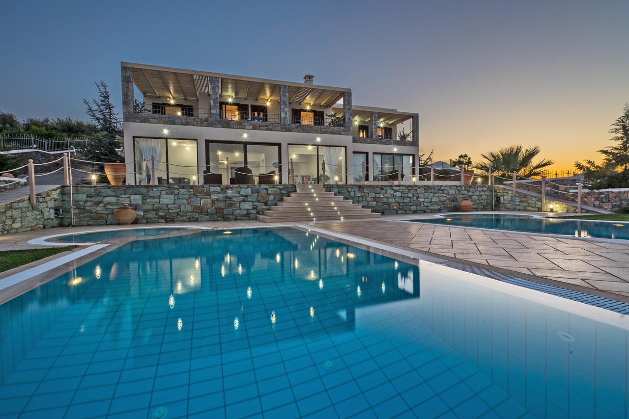 Sea Views At Villa Anemomylos With Heated Pool, Ping Pong And Tennis Agia Pelagia Eksteriør bilde