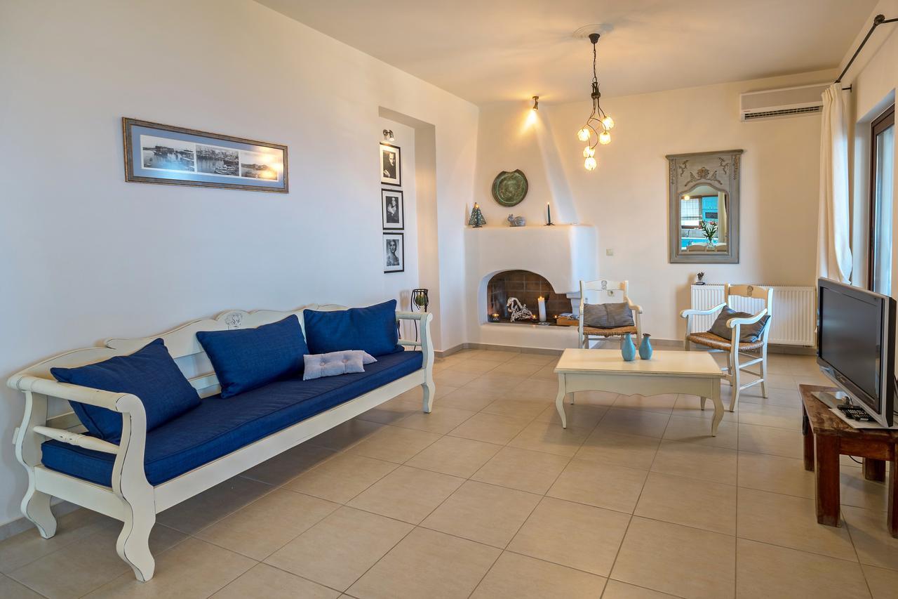 Sea Views At Villa Anemomylos With Heated Pool, Ping Pong And Tennis Agia Pelagia Eksteriør bilde