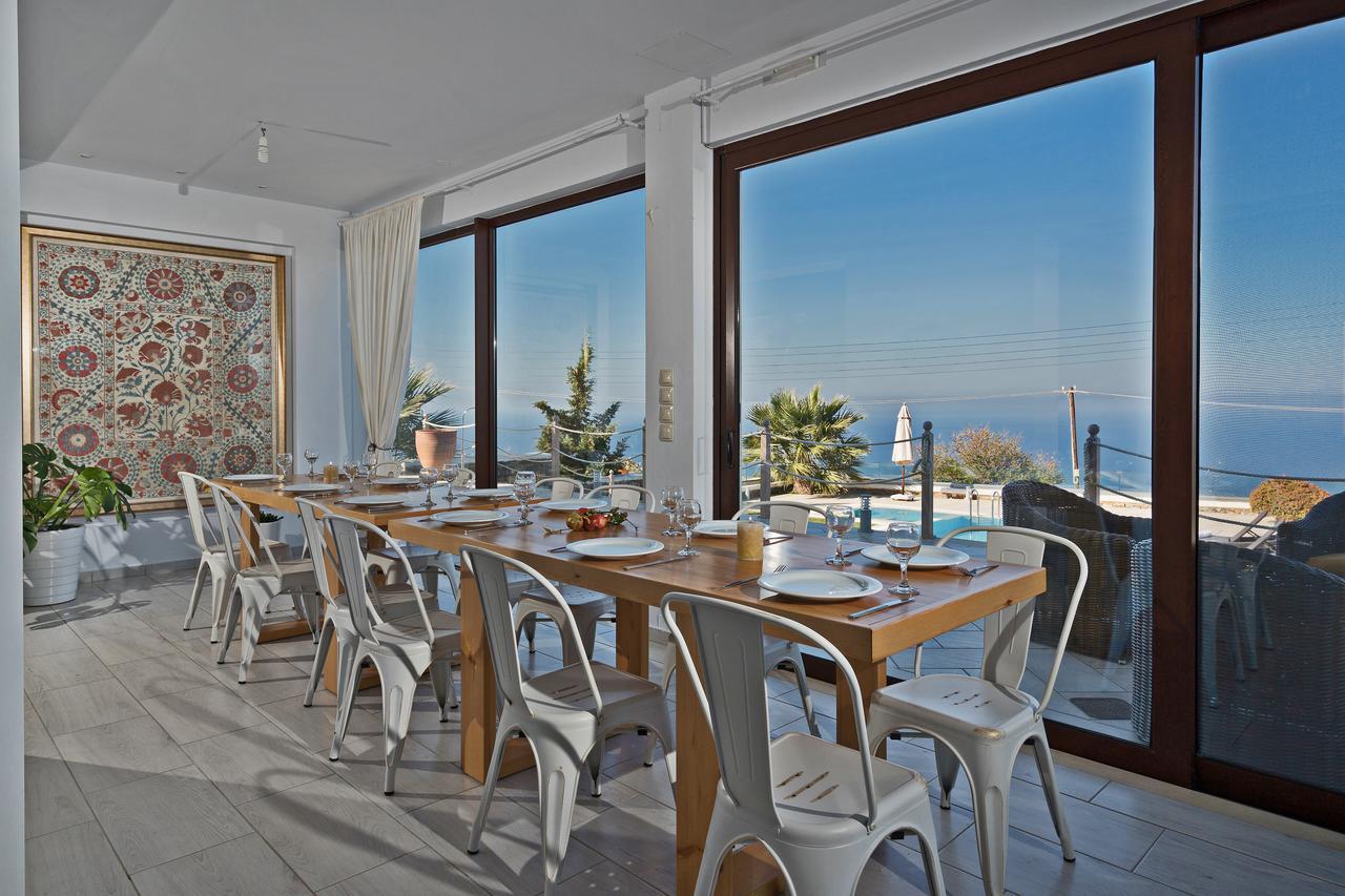 Sea Views At Villa Anemomylos With Heated Pool, Ping Pong And Tennis Agia Pelagia Eksteriør bilde